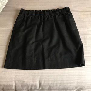 J Crew black linen/cotton skirt size 6
